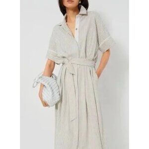 TUCKERNUCK Natural Striped Kate Dress Size S NWT Retail $198 Tuckernuck